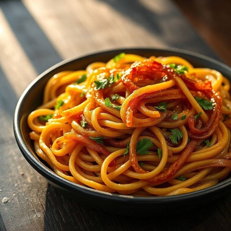 caramelized onion pasta