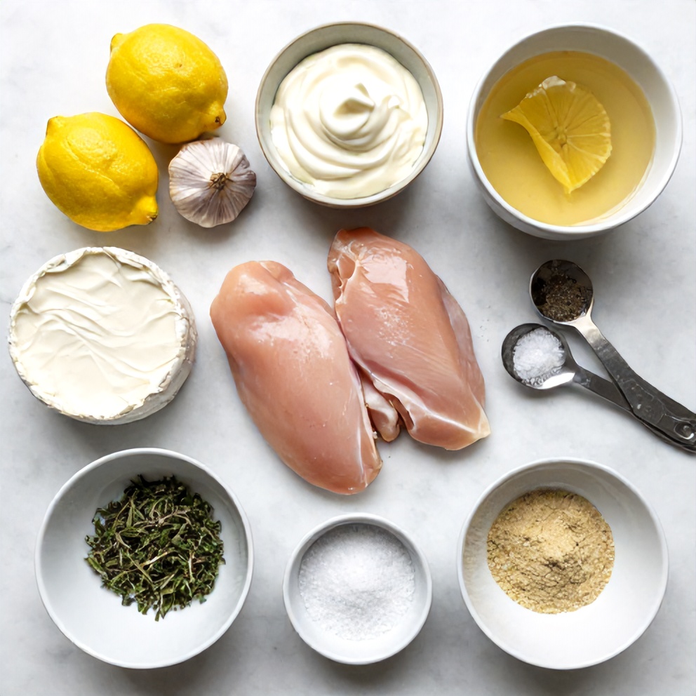 Raw ingredients for Creamy Boursin Chicken