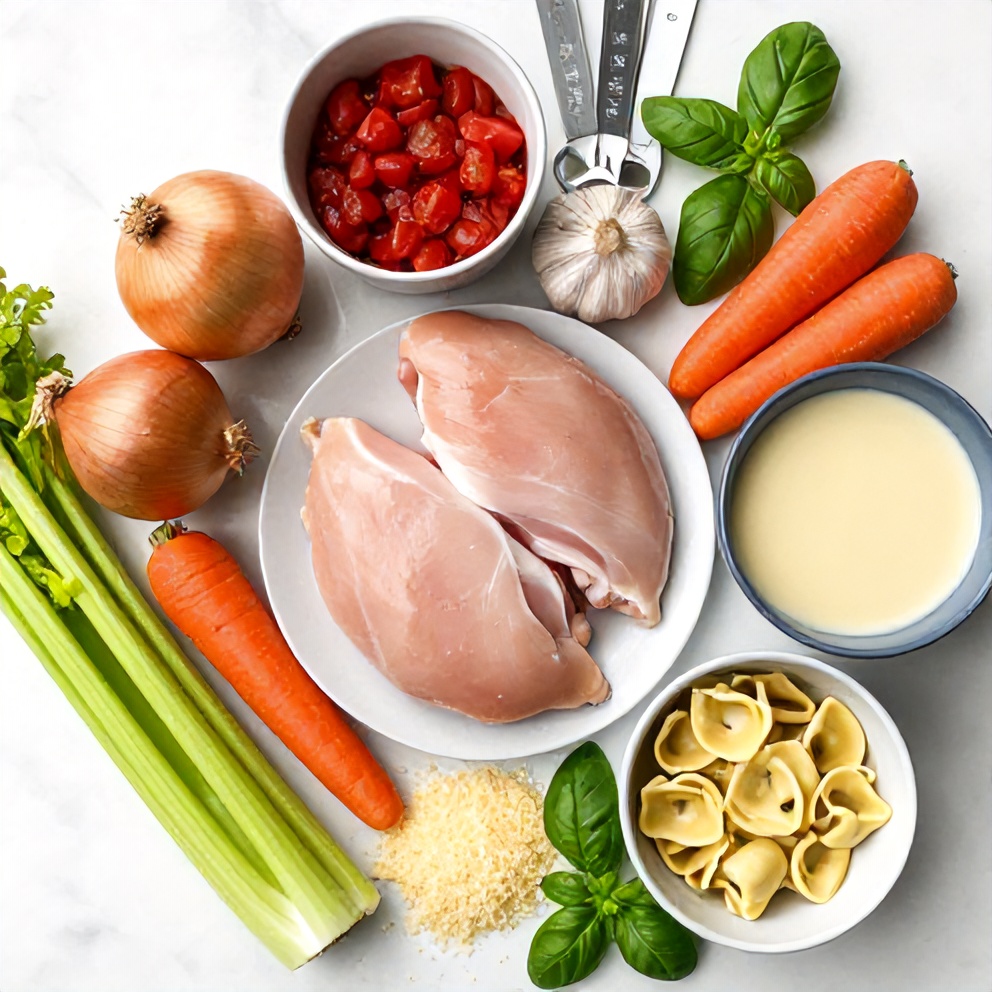 Ingredients for Crock Pot Chicken Parmesan Soup