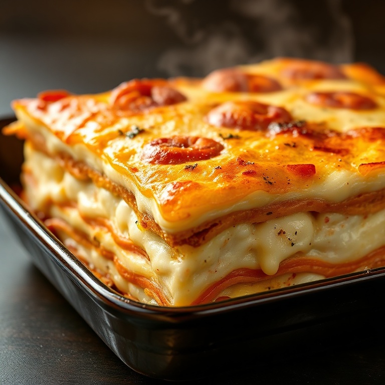 Creamy Garlic Butter Shrimp Lasagna