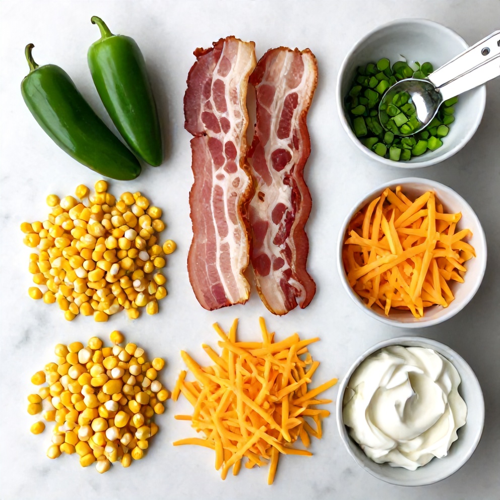 Jalapeno Popper Corn Casserole Ingredients