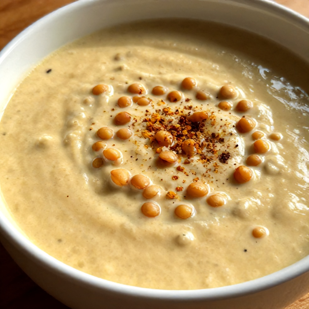 Creamy Moroccan Harissa Lentil Soup