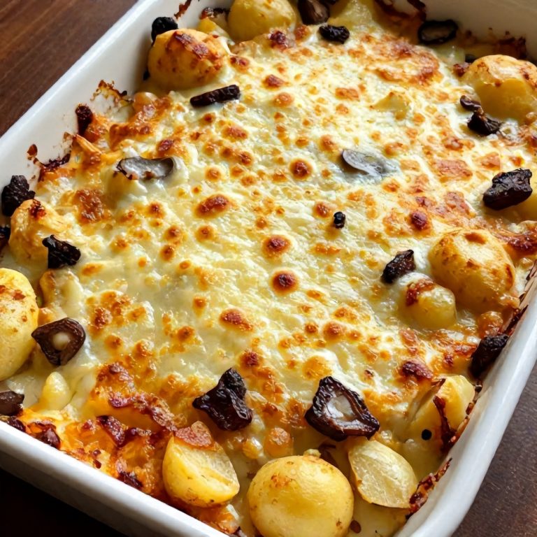 Creamy Pancetta Porcini Potato Gratin