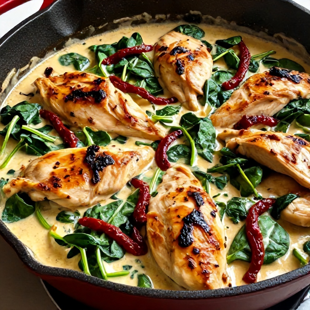 Creamy Sun-Dried Tomato Chicken Skillet