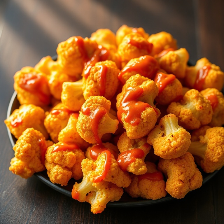 crispy air fryer buffalo cauliflower