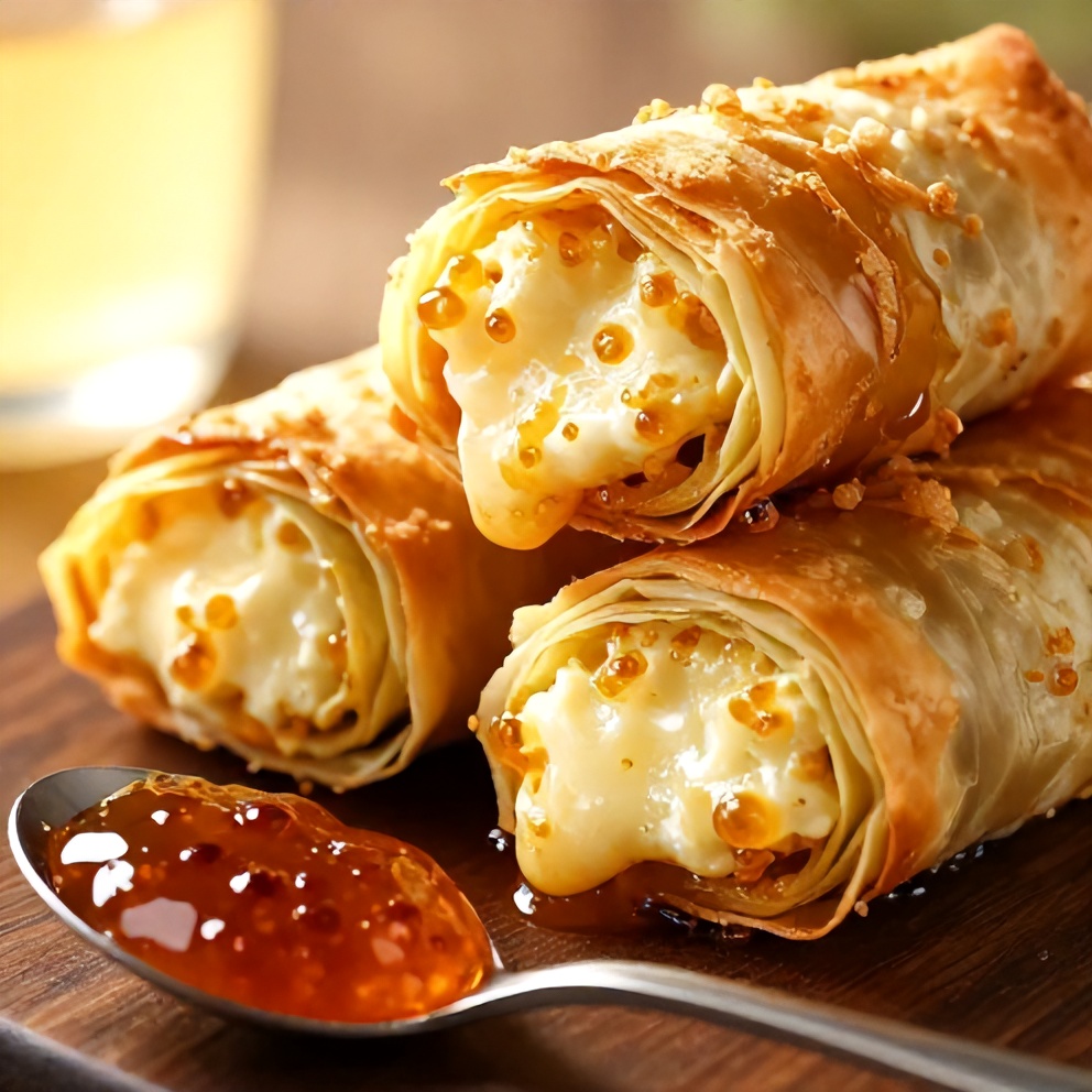 crispy feta phyllo rolls