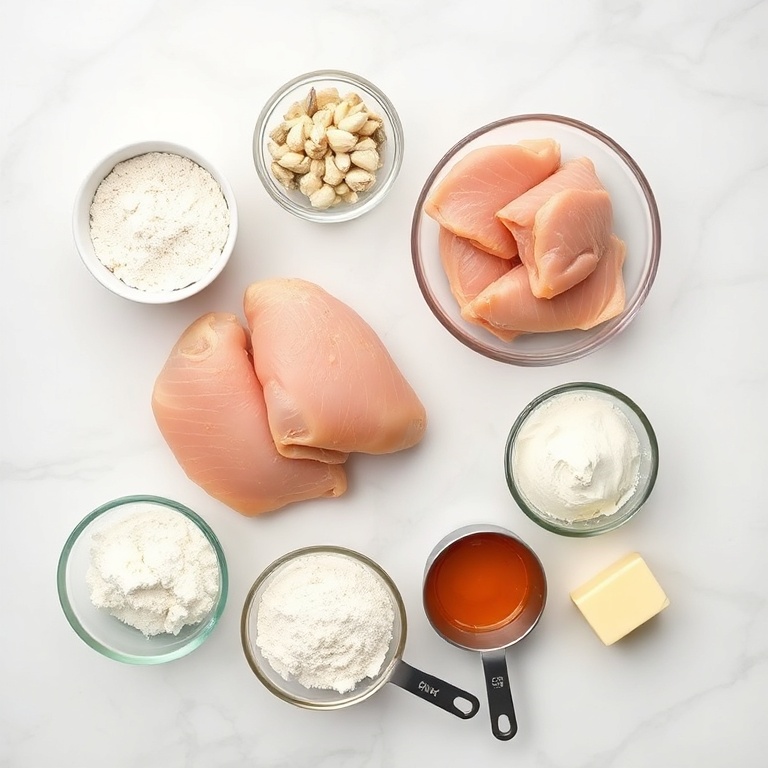 Ingredients for Crispy Garlic Butter Fried Chicken
