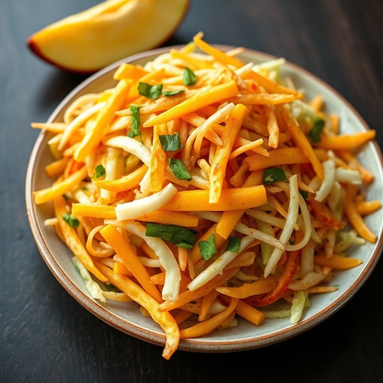 crispy mango slaw