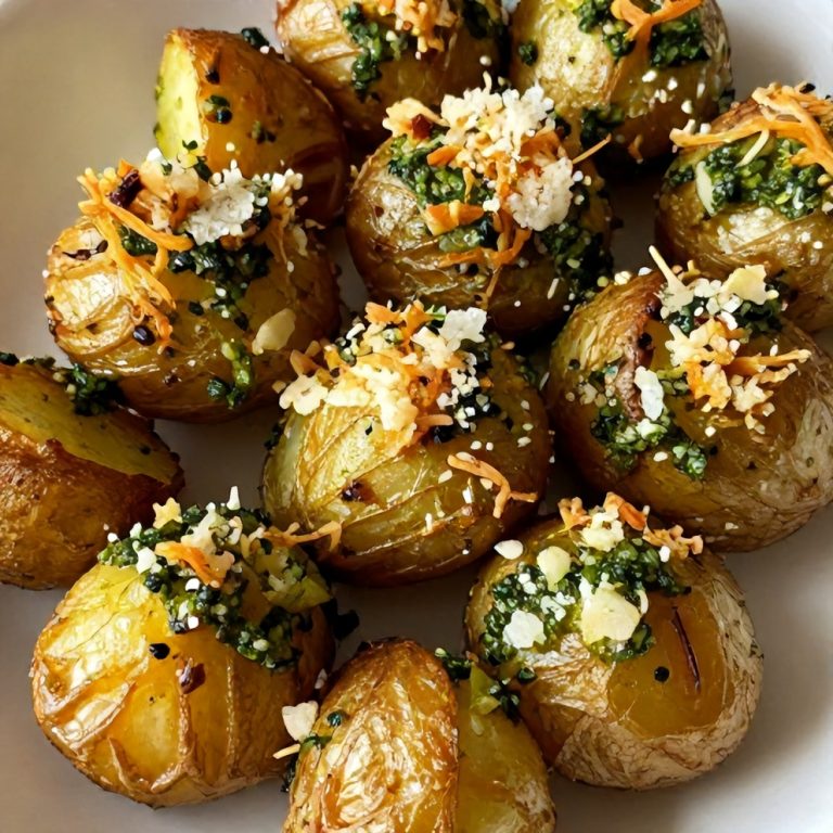 crispy parmesan pesto roasted potatoes