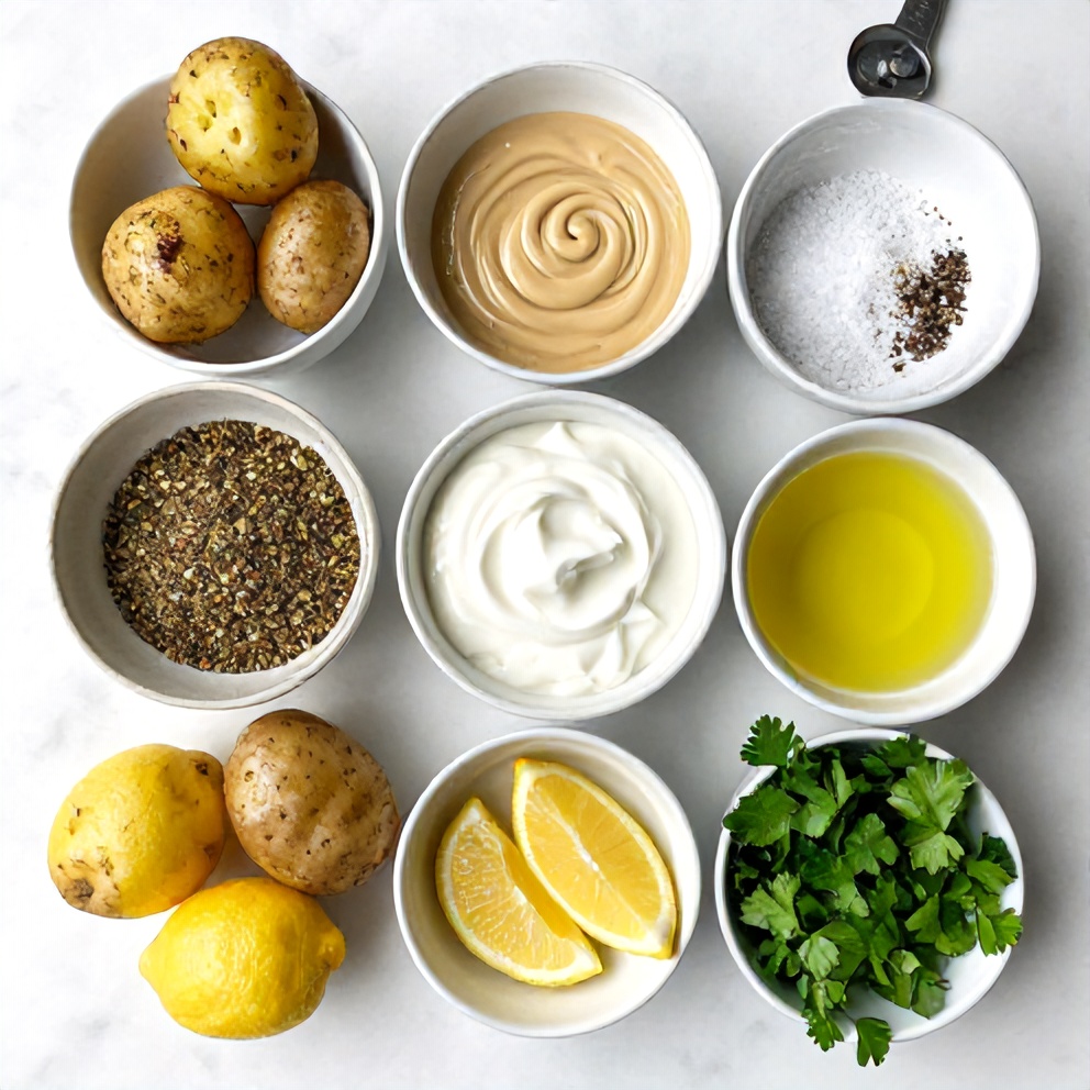 Raw Ingredients for Za’atar Smashed Potatoes