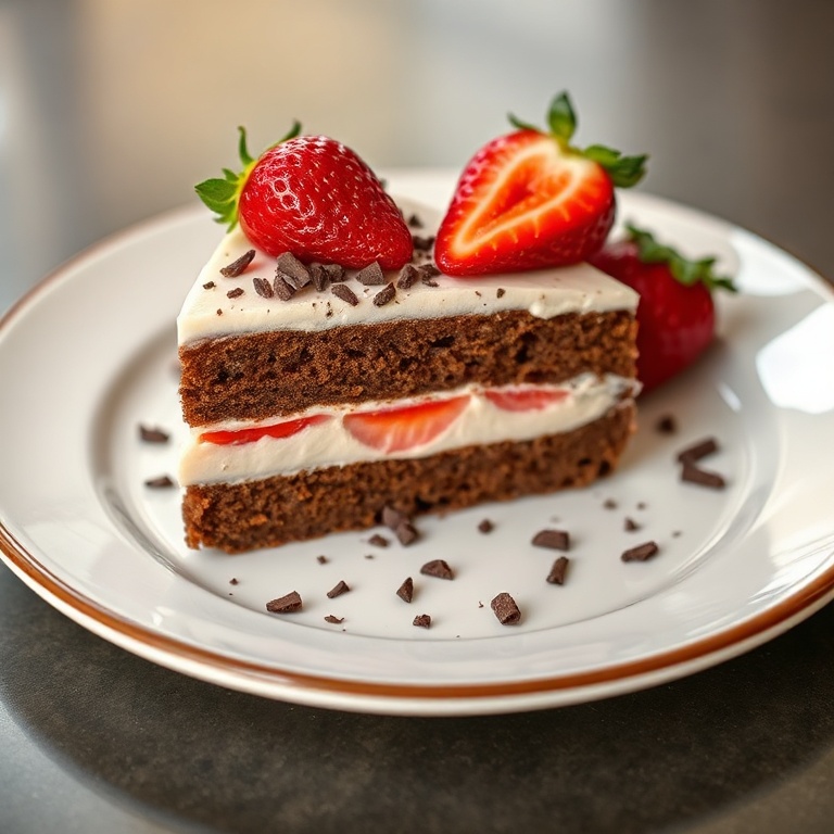 Decadent Strawberry Chocolate Cake