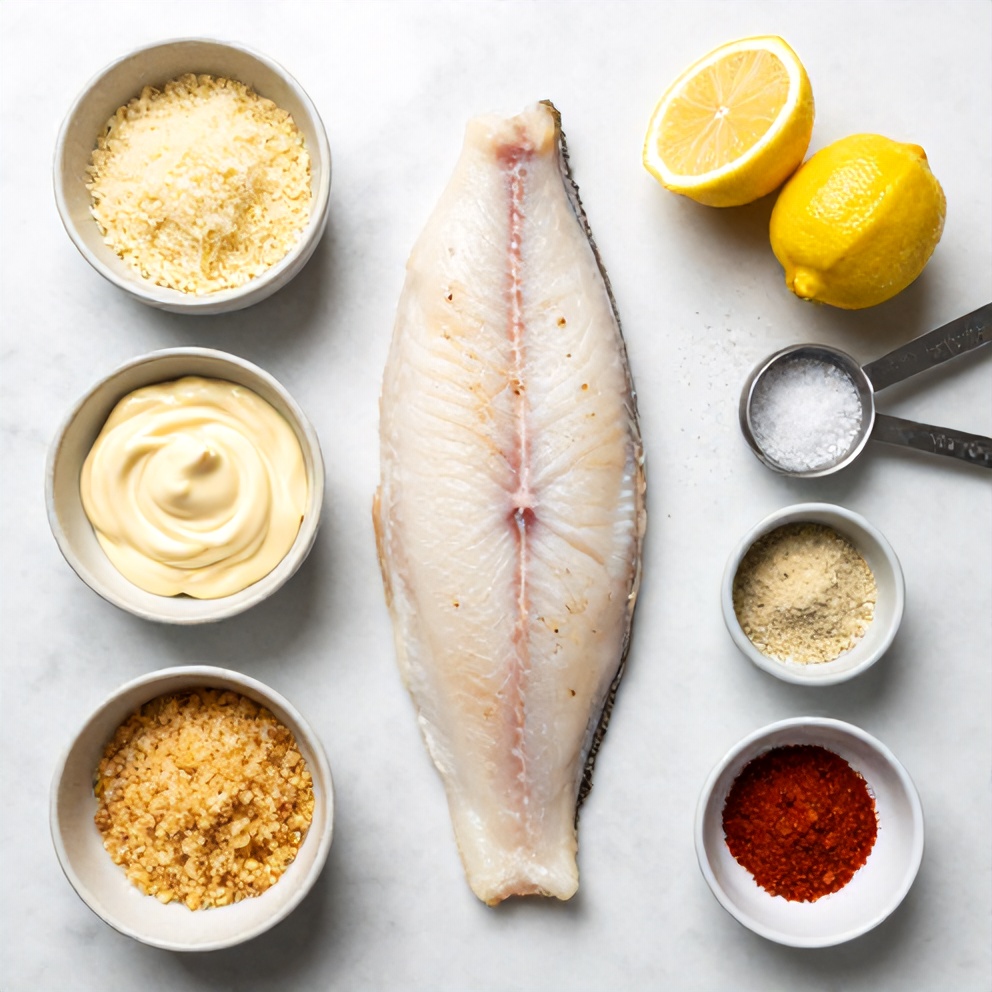 Raw ingredients for Easy Baked Halibut