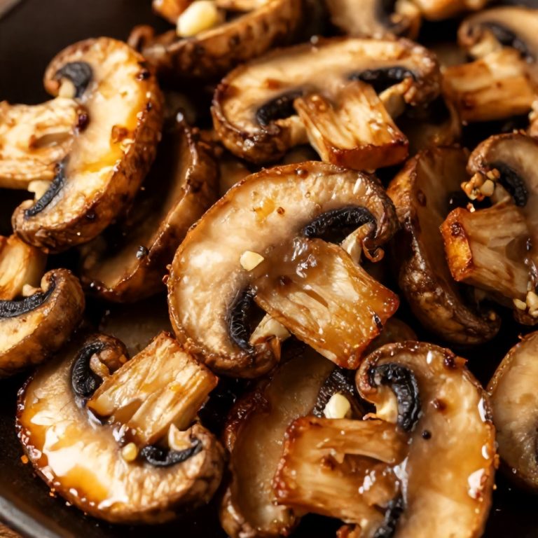 Easy Balsamic Roasted Garlic Mushrooms