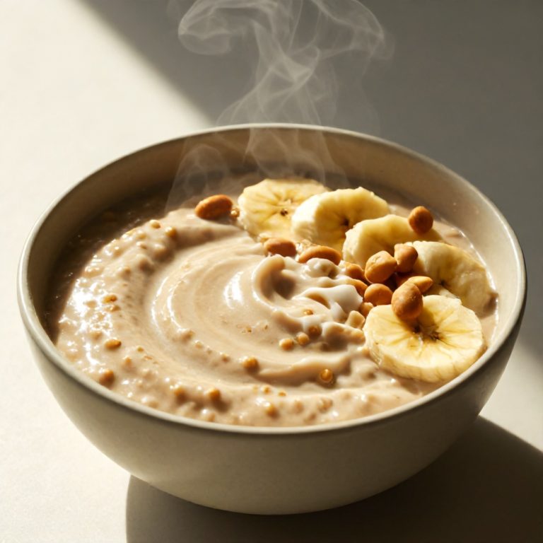 Easy Banana Peanut Butter Oat Smoothie Bowl