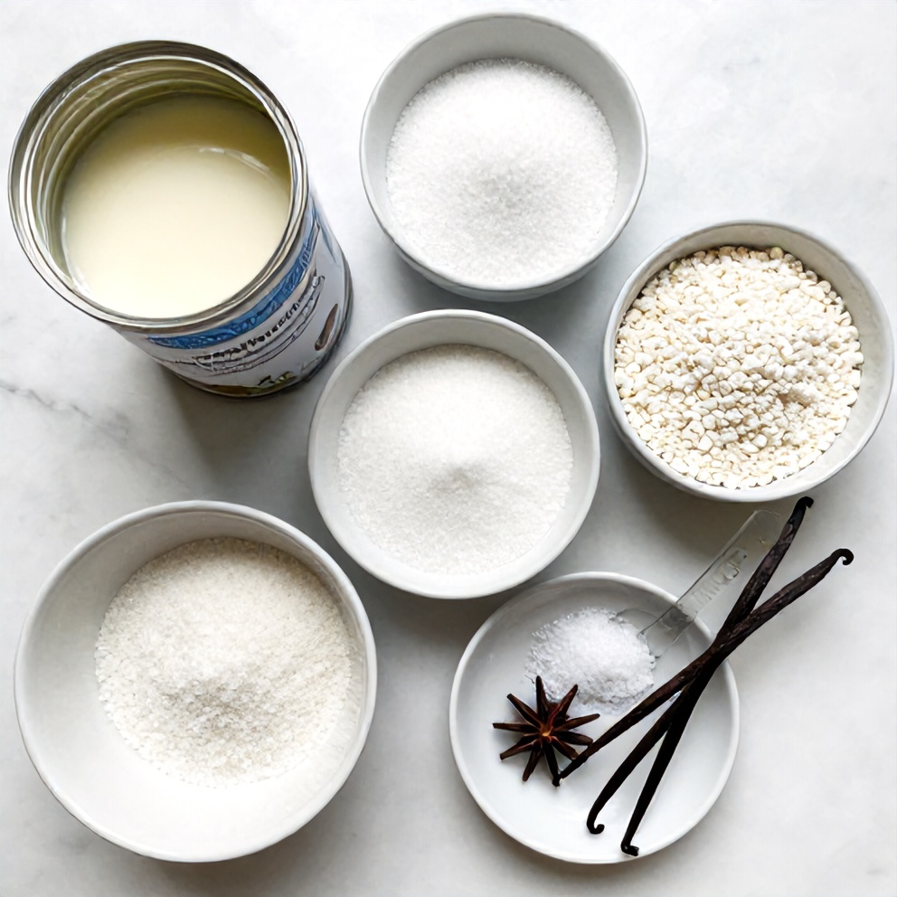 Ingredients for Easy Brazilian Coconut Pudding
