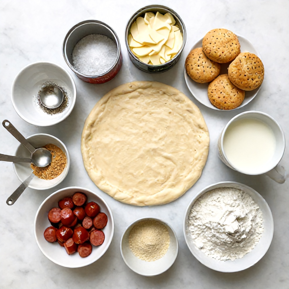 Raw ingredients for Easy Breakfast Pizza