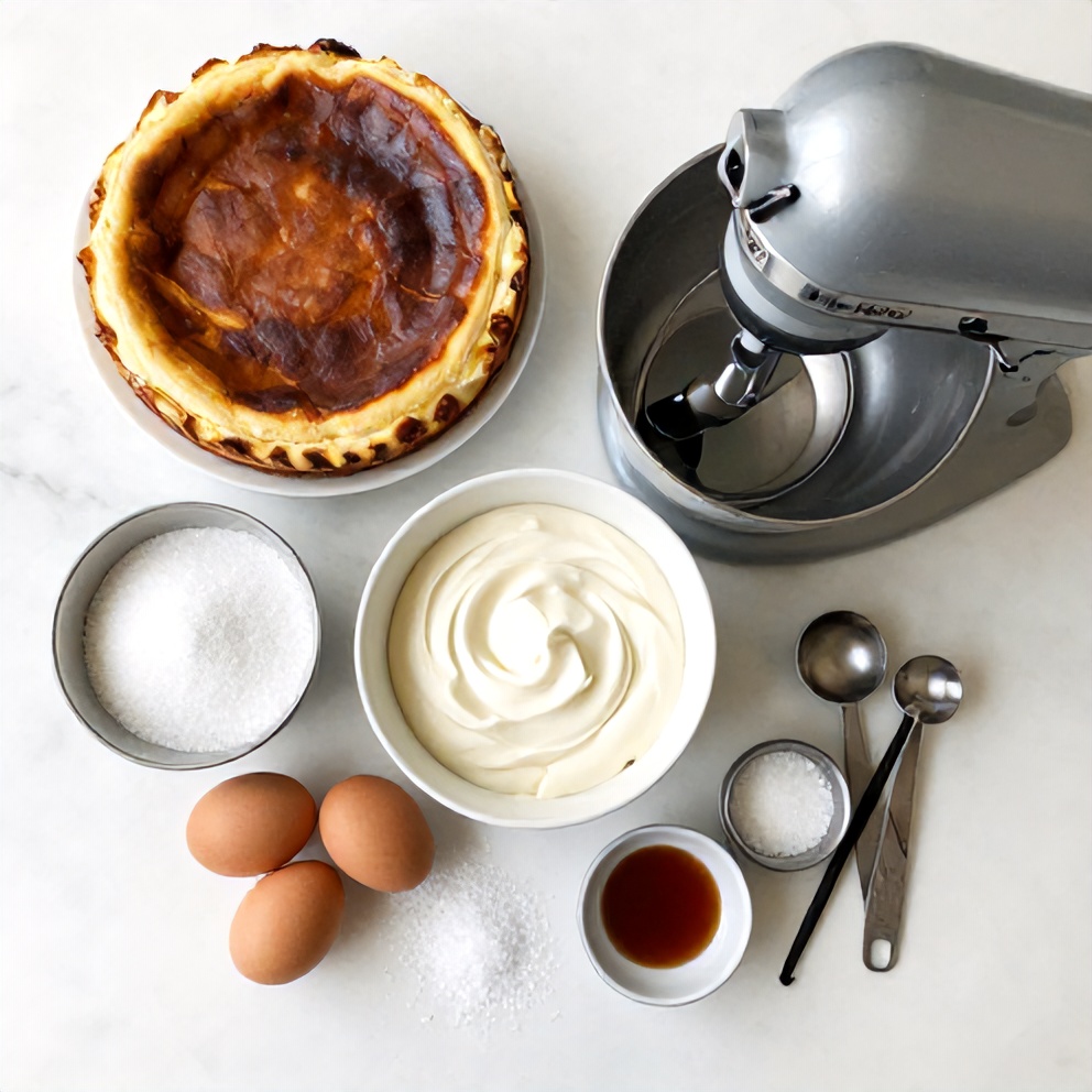 Ingredients for Burnt Basque Cheesecake