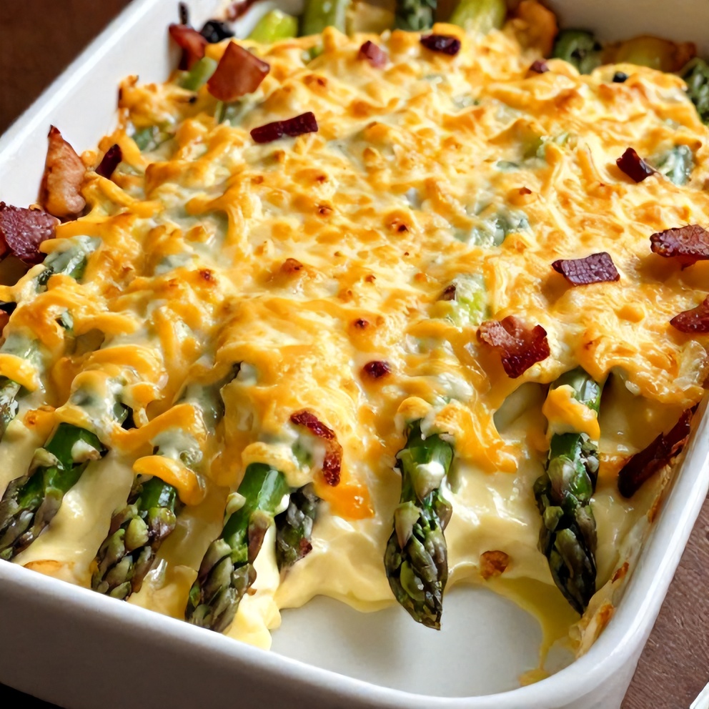 Easy Cheesy Asparagus Casserole