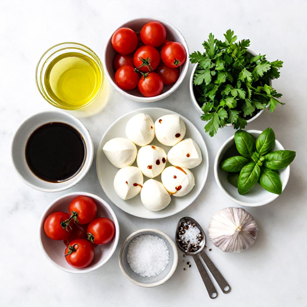 Raw Ingredients for Cherry Tomato Salad
