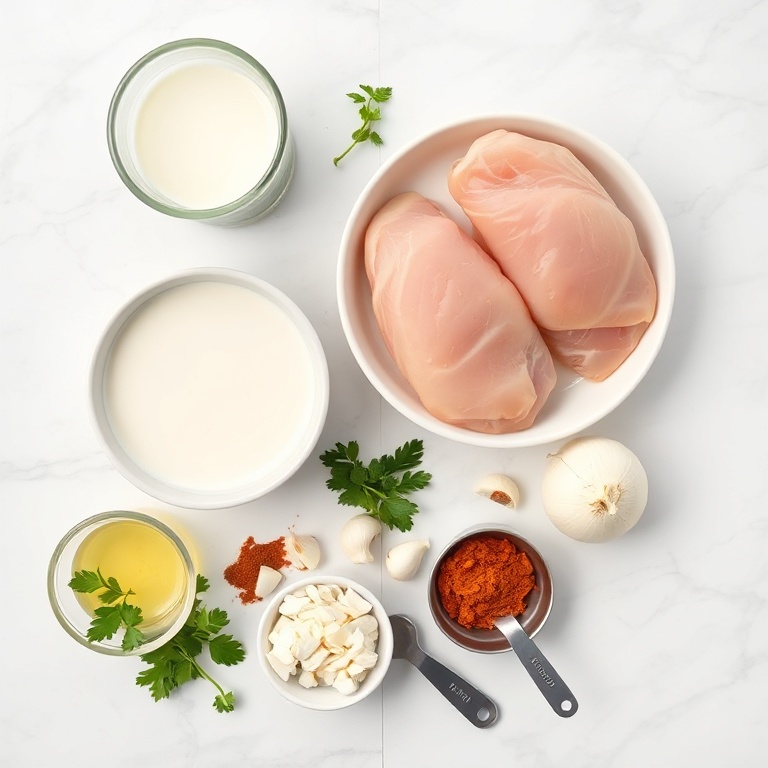 Ingredients for Easy Chicken Korma with Creamy Coconut Sauce