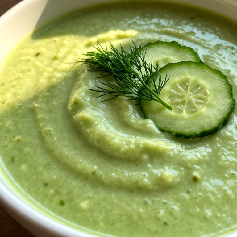 Easy Chilled Cucumber Avocado Soup