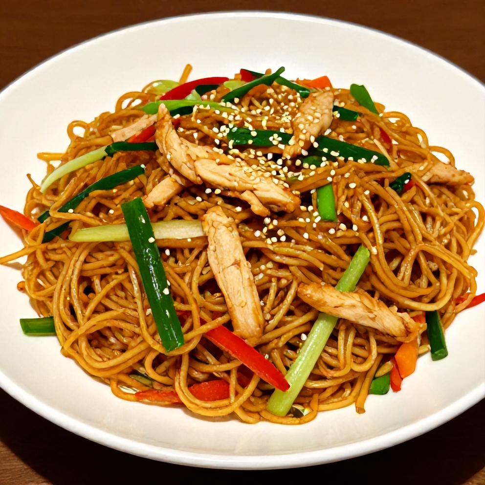 Plated Chinese Chow Mein