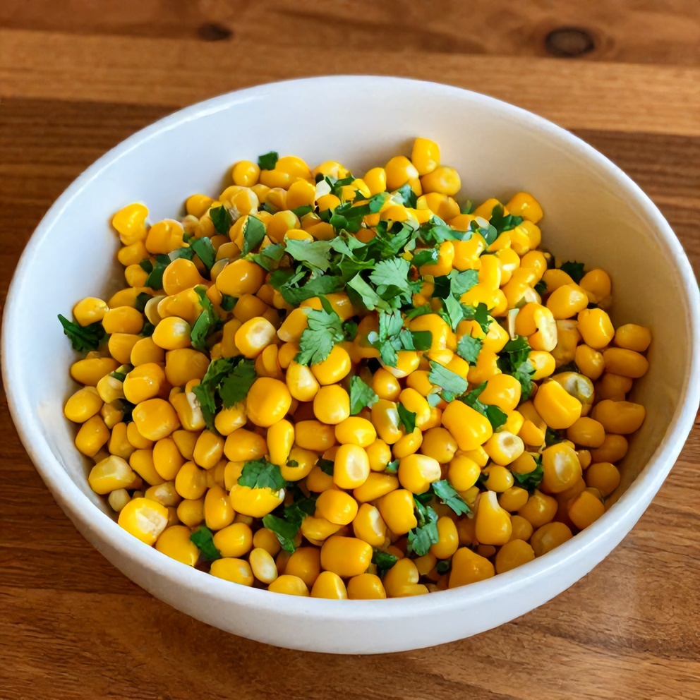 Chipotle Corn Salsa served in a bowl with tortilla chips
