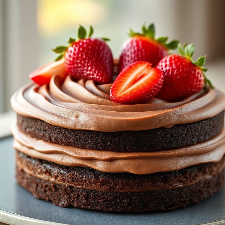 Easy Chocolate Strawberry Cake