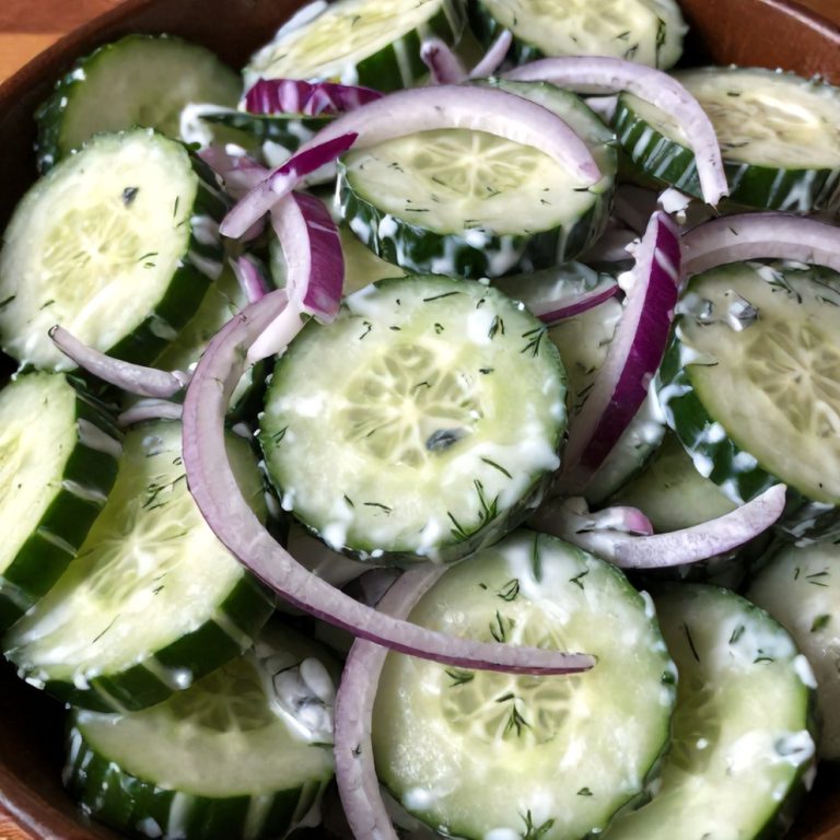 Easy Creamy Cucumber Salad