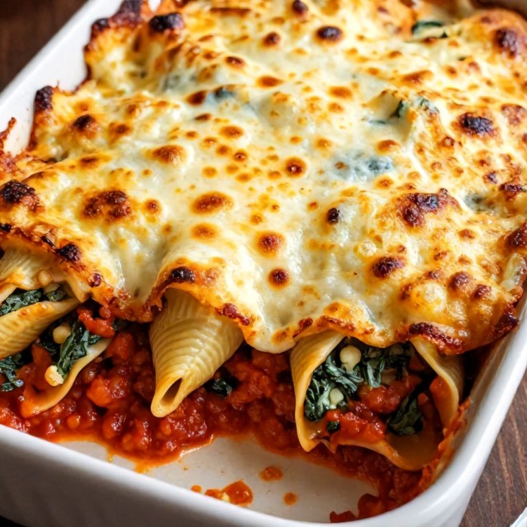 Easy Spinach Ricotta Stuffed Shells
