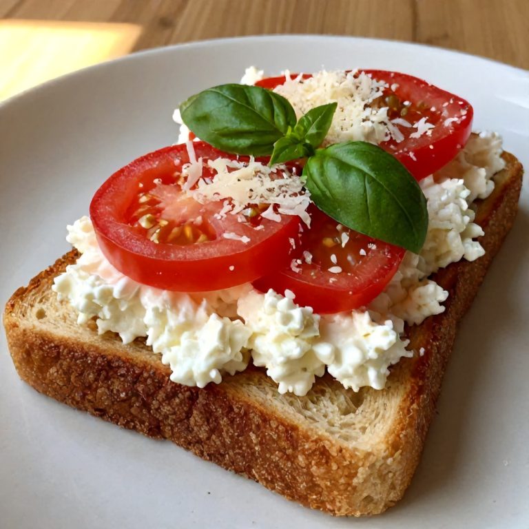 Easy Tomato Cottage Cheese Toast