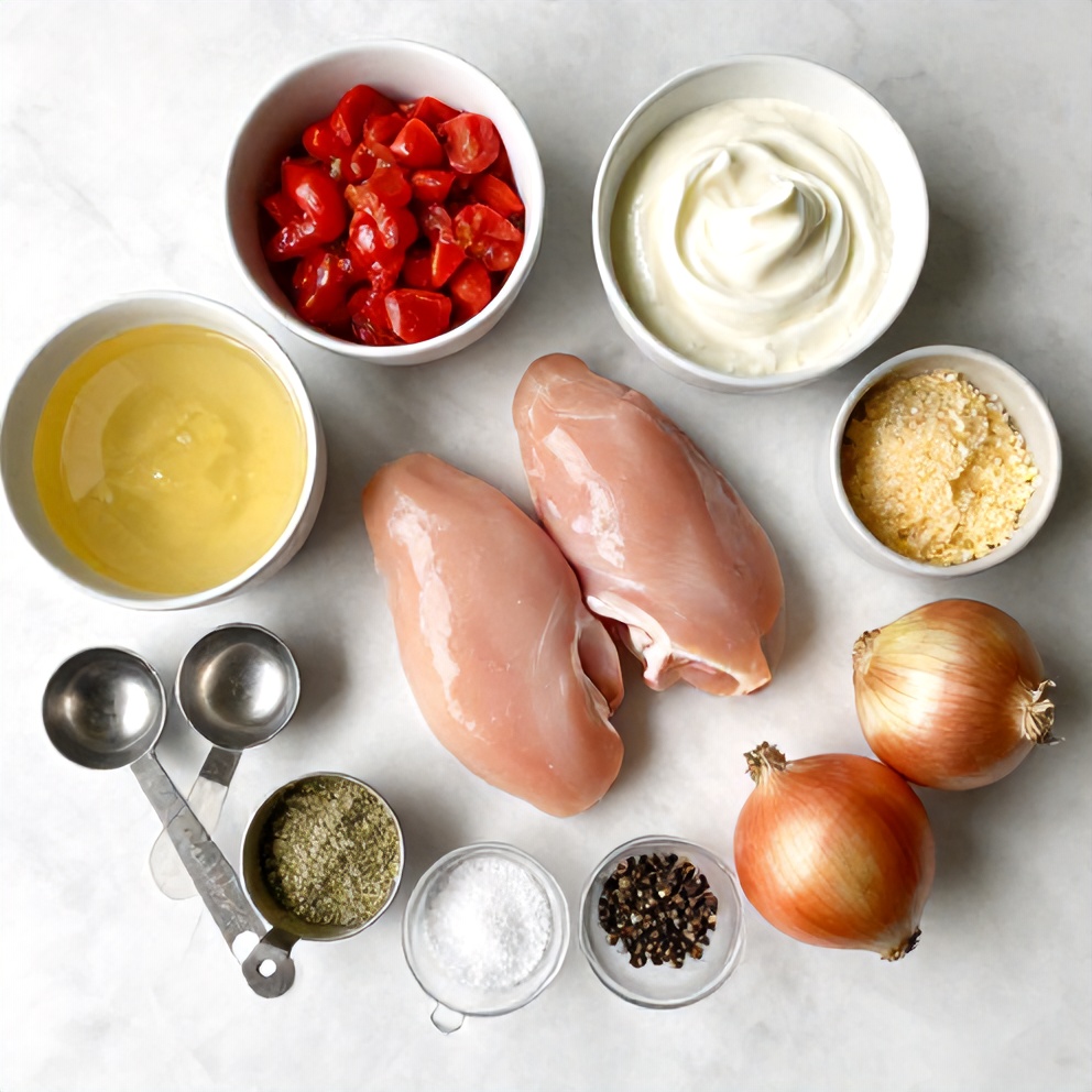 Raw Ingredients for Chicken Parmesan Soup