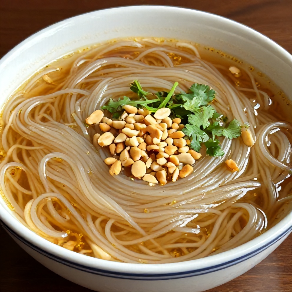 Ginger Garlic Broth with Noodles