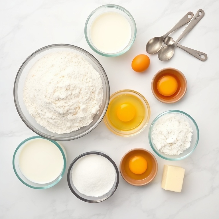 Ingredients for Easy Glazed Donuts from Scratch