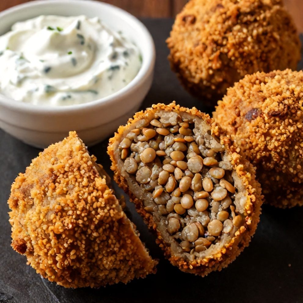 Easy Greek Lentil Meatballs