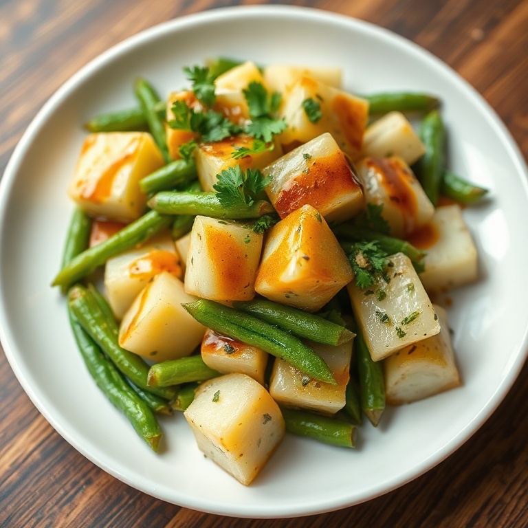 Easy Green Bean Potato Salad with Balsamic Dressing