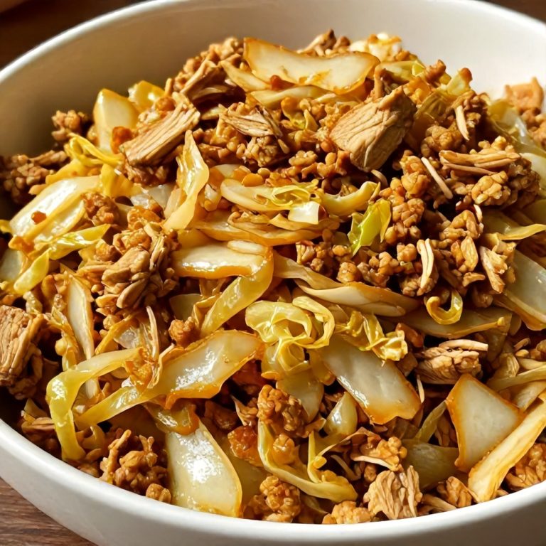 easy ground turkey egg roll in a bowl