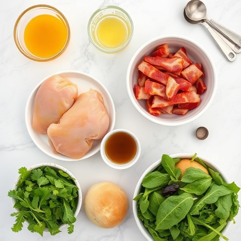 Ingredients for Easy Honey Mustard BLT Chicken Sliders