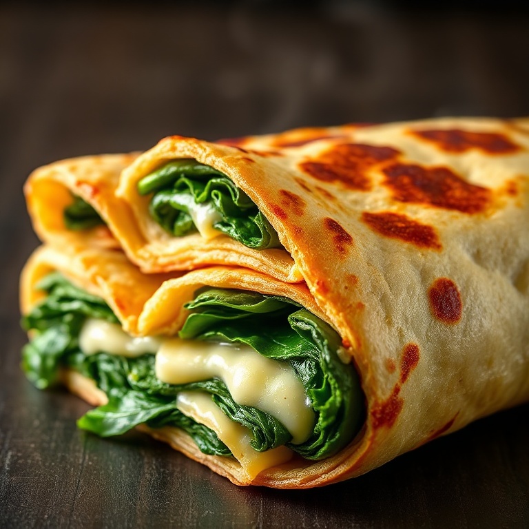 easy keto spinach wrap