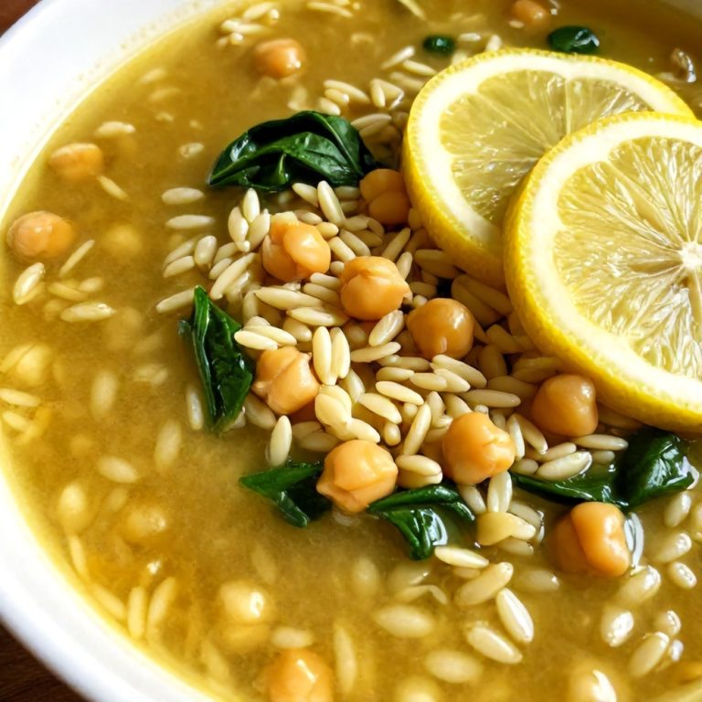 Easy Lemon Chickpea Orzo Soup