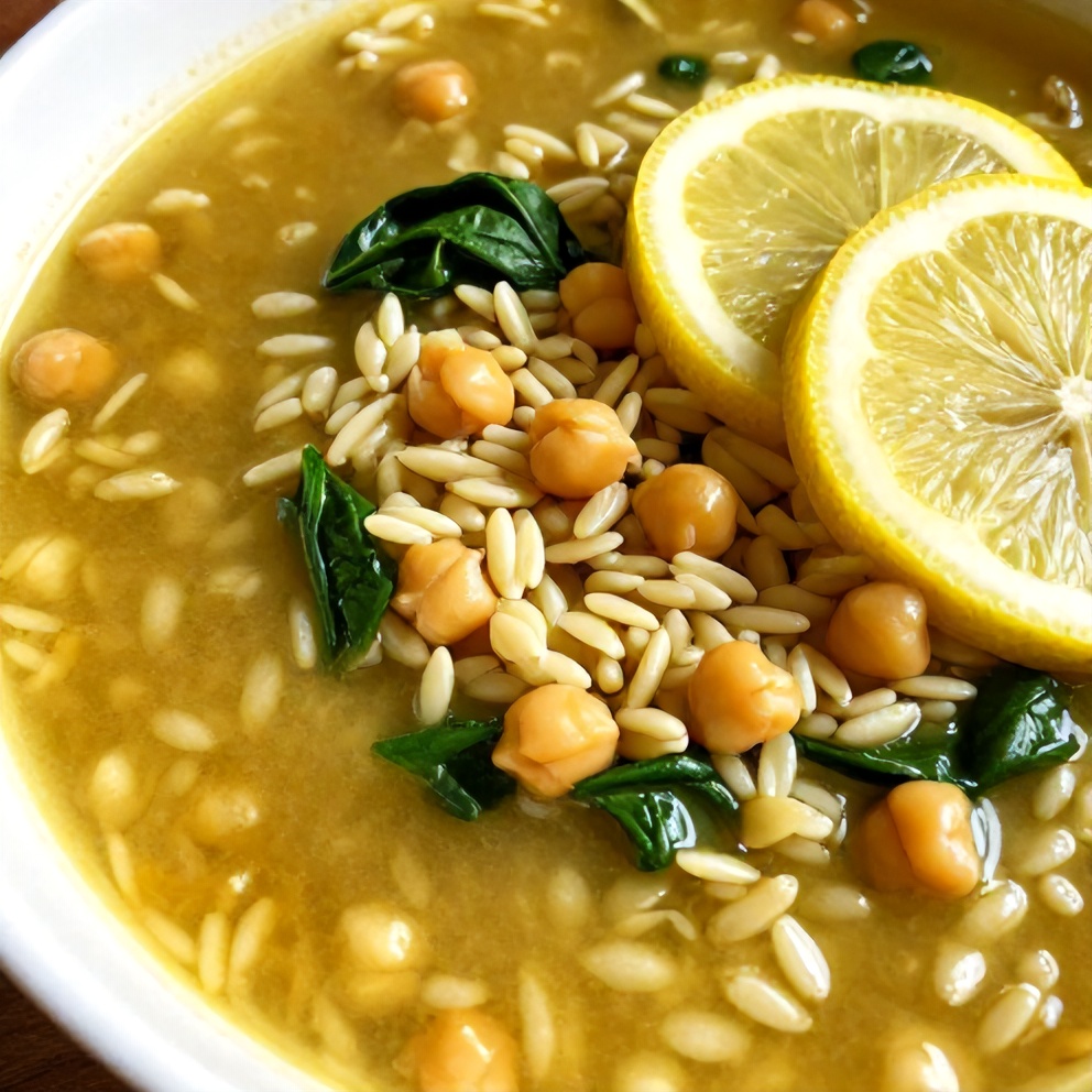 Easy Lemon Chickpea Orzo Soup
