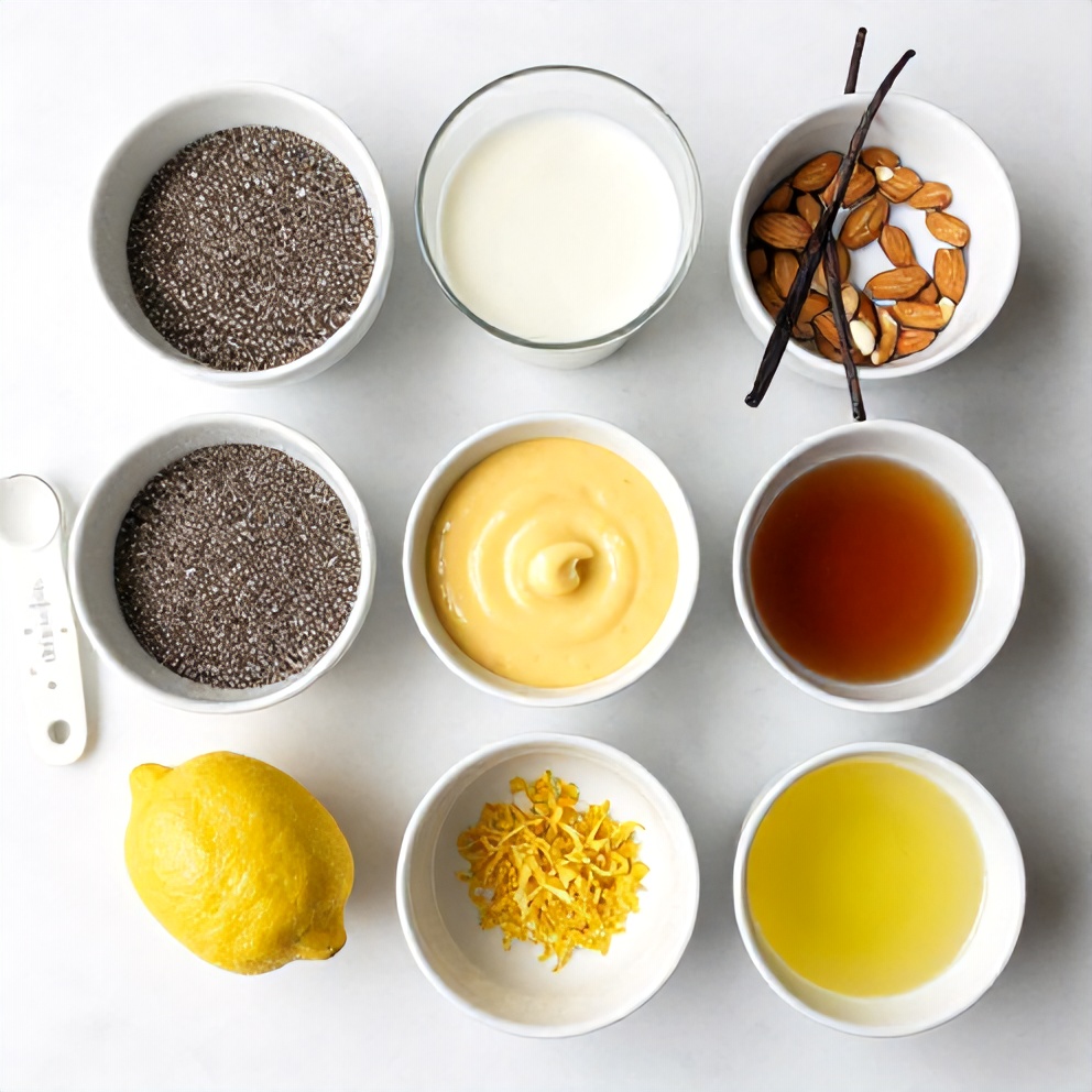 Ingredients for Lemon Curd Chia Pudding