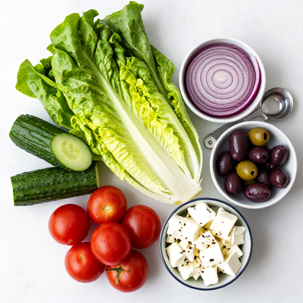Mediterranean salad ingredients
