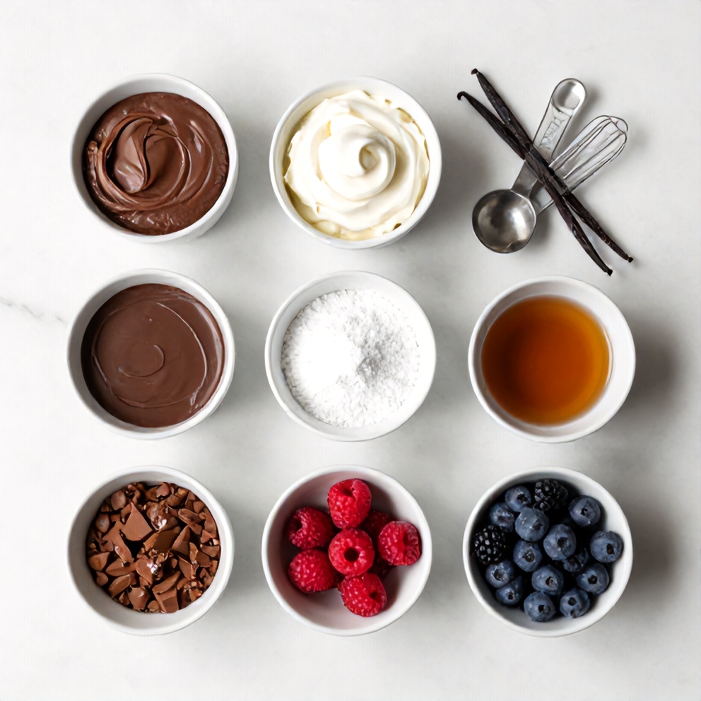 Ingredients for No-Bake Chocolate Mousse