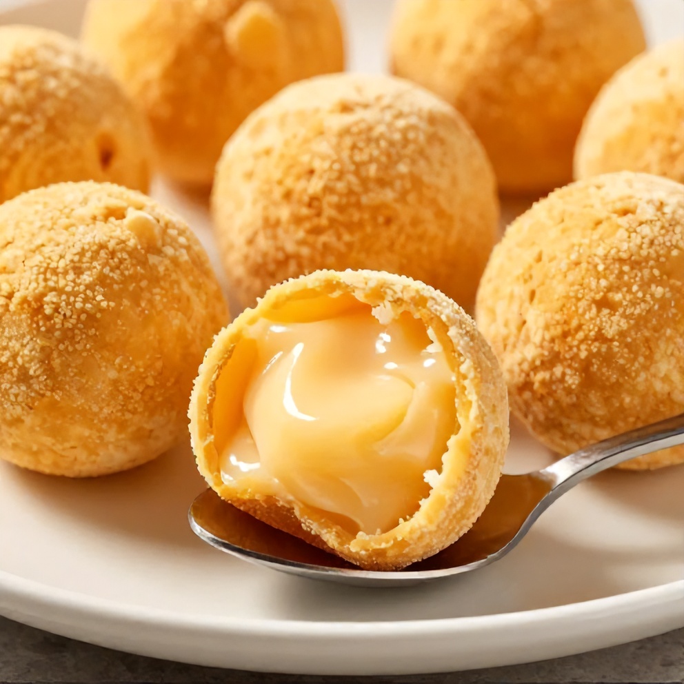 Orange Creamsicle Truffles on a white plate with a spoon