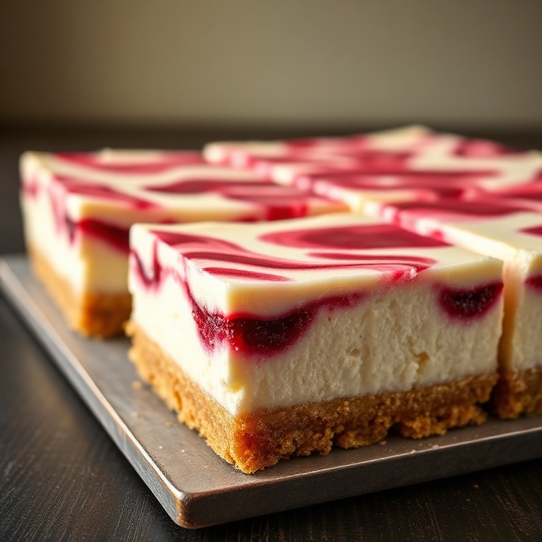 Easy No-Bake Raspberry Cheesecake Bars