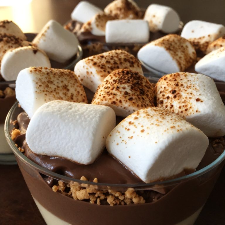 Easy No Bake S’mores Pudding Cups