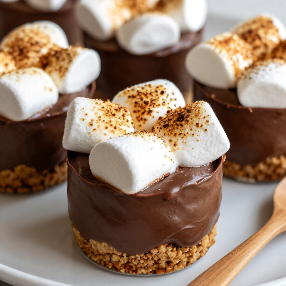 Finished No Bake S’mores Pudding Cups