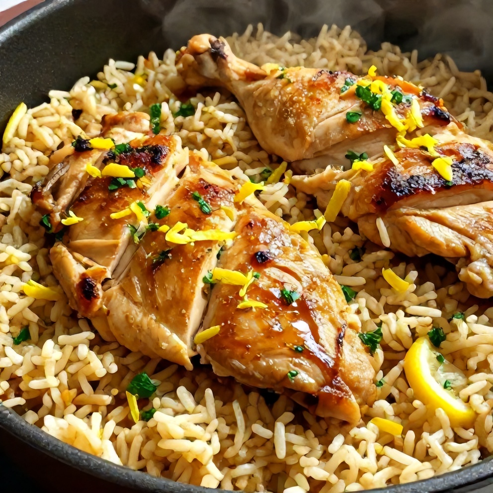 Easy One-Pan Lemon Chicken and Rice