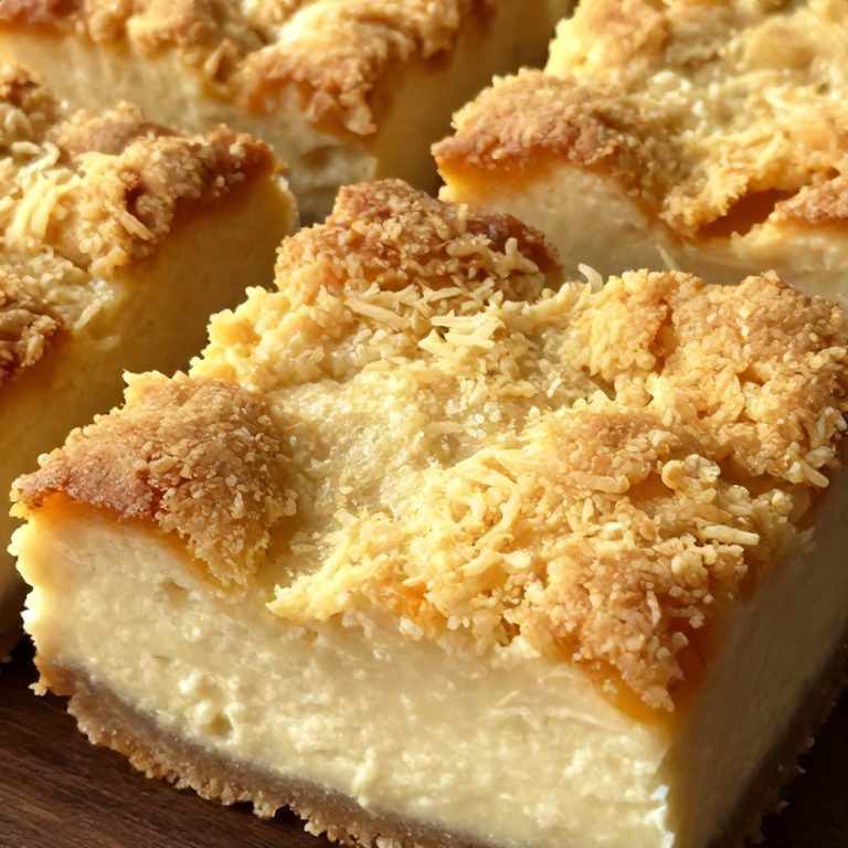 Easy Peach Cobbler Cheesecake Bars